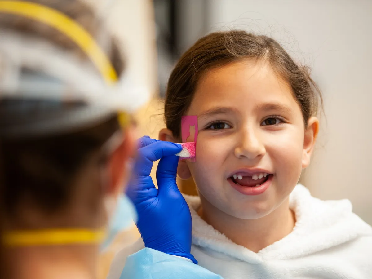 Kids dentist face painting at Capital Kids in Bakersfield, CA