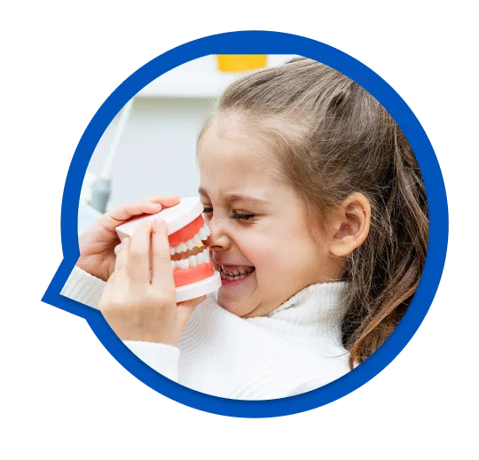 Child during a dental visit at Capital Kids